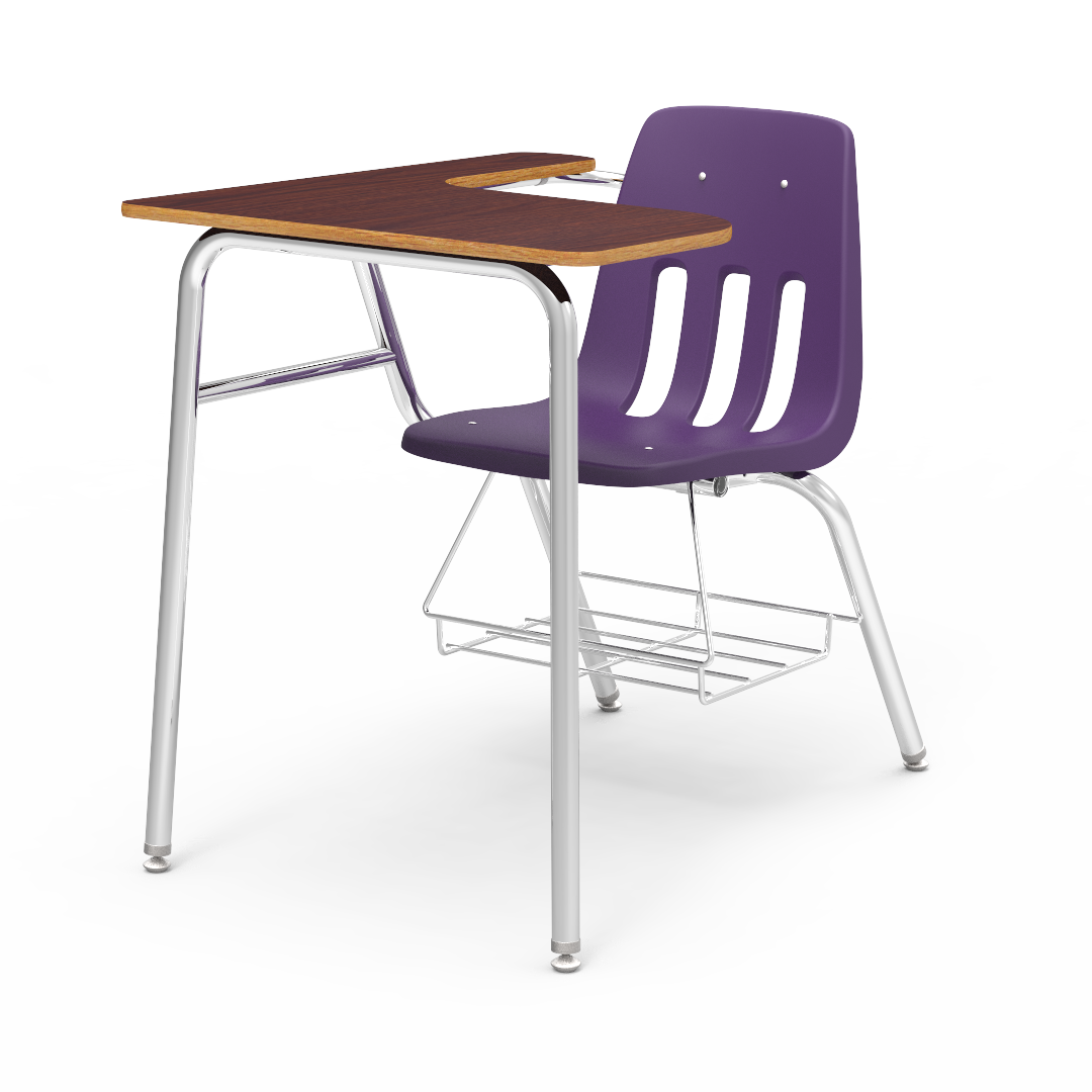 Virco 9400LABR - Combo Desk with 18" Seat, 18" x  21" x 30" Laminate Top with Arm support, bookrack (Virco 9400LABR)