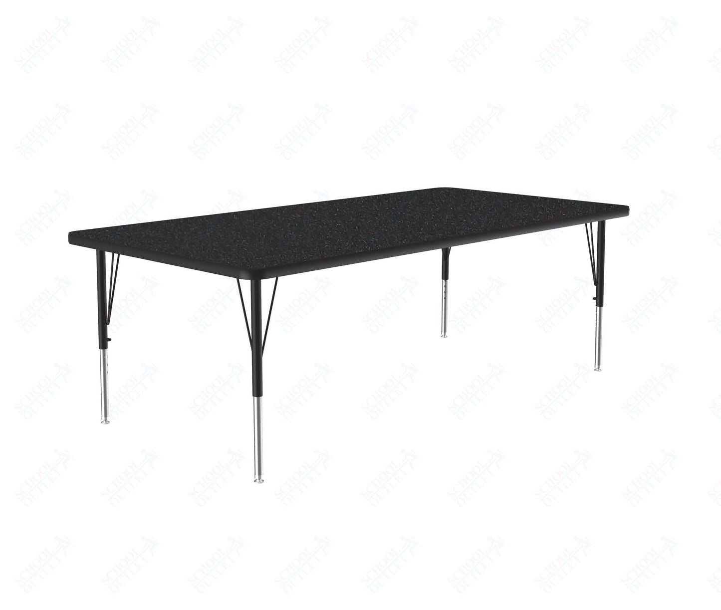 Correll Rectangular Deluxe High-Pressure Top Activity Tables 36"W x 60"L x 19-29"H Adjustable Height (COR-A3660-REC-XX)