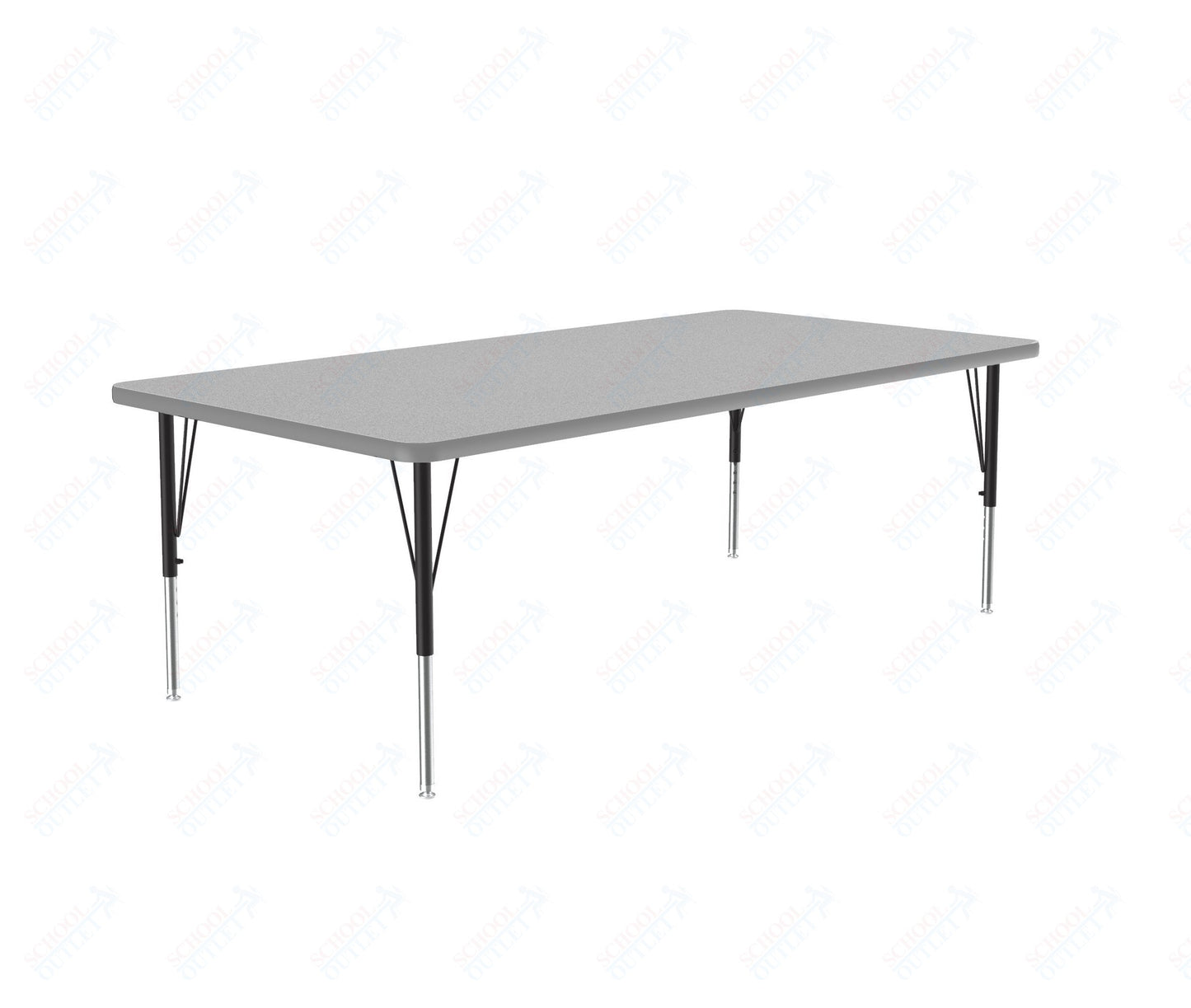 Correll Rectangular Deluxe High-Pressure Top Activity Tables 36"W x 60"L x 19-29"H Adjustable Height (COR-A3660-REC-XX)