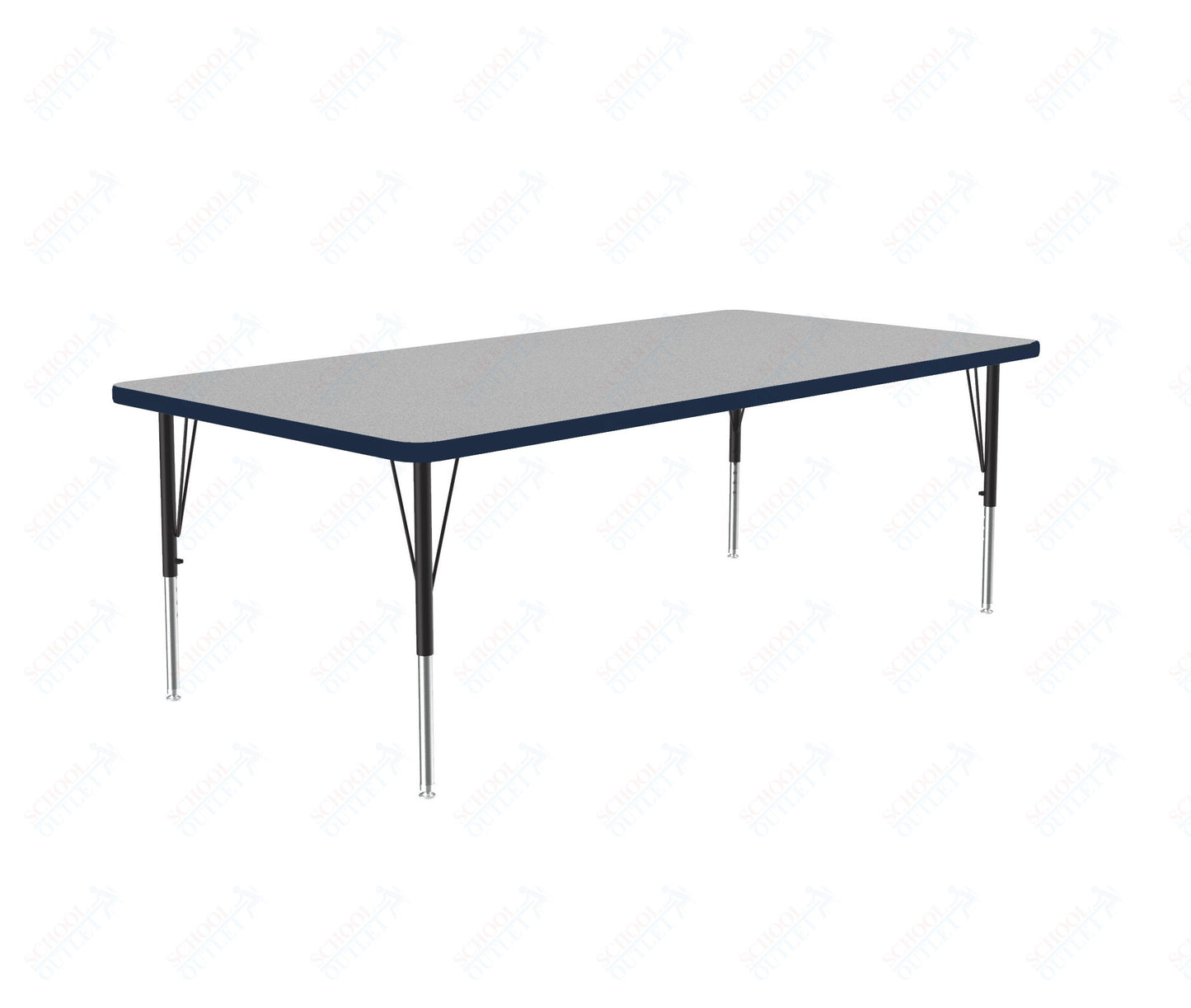 Correll Rectangular Deluxe High-Pressure Top Activity Tables 36"W x 60"L x 19-29"H Adjustable Height (COR-A3660-REC-XX)