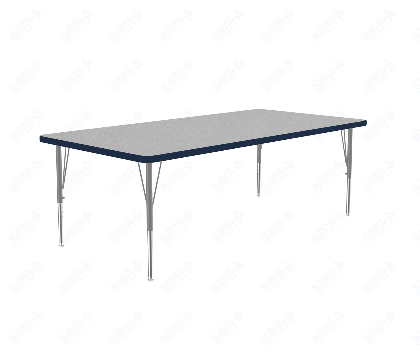 Correll Rectangular Deluxe High-Pressure Top Activity Tables 36"W x 60"L x 19-29"H Adjustable Height (COR-A3660-REC-XX)