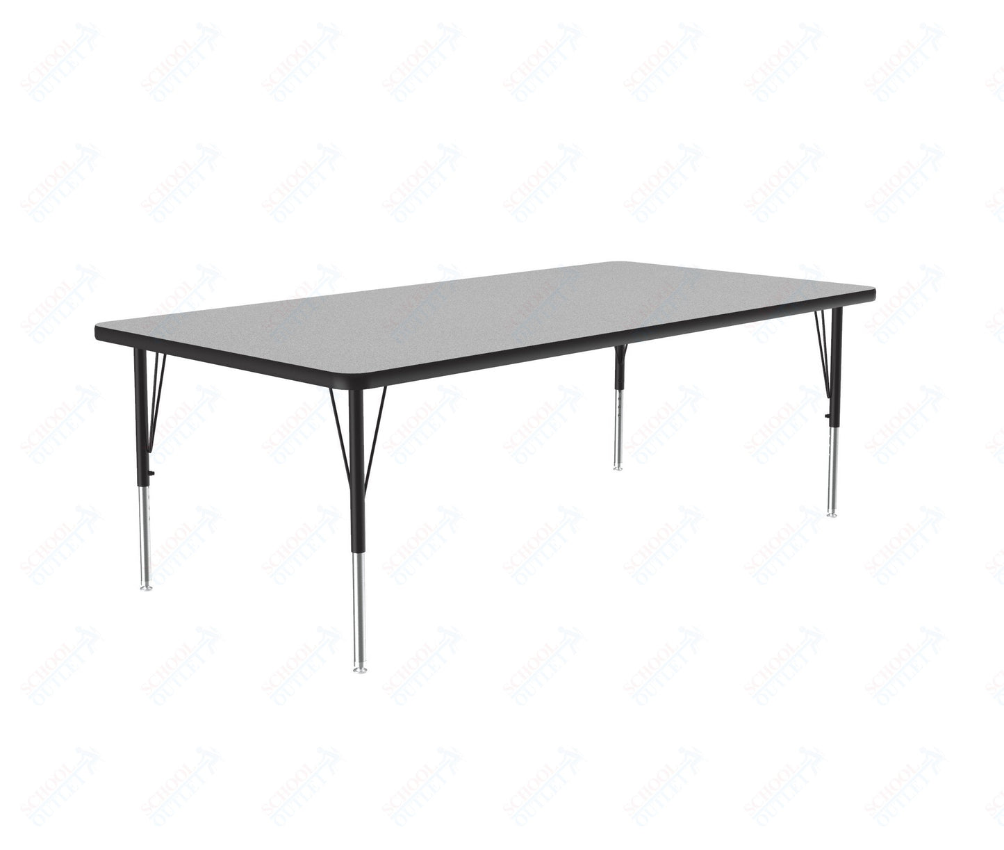 Correll Rectangular Deluxe High-Pressure Top Activity Tables 36"W x 60"L x 19-29"H Adjustable Height (COR-A3660-REC-XX)