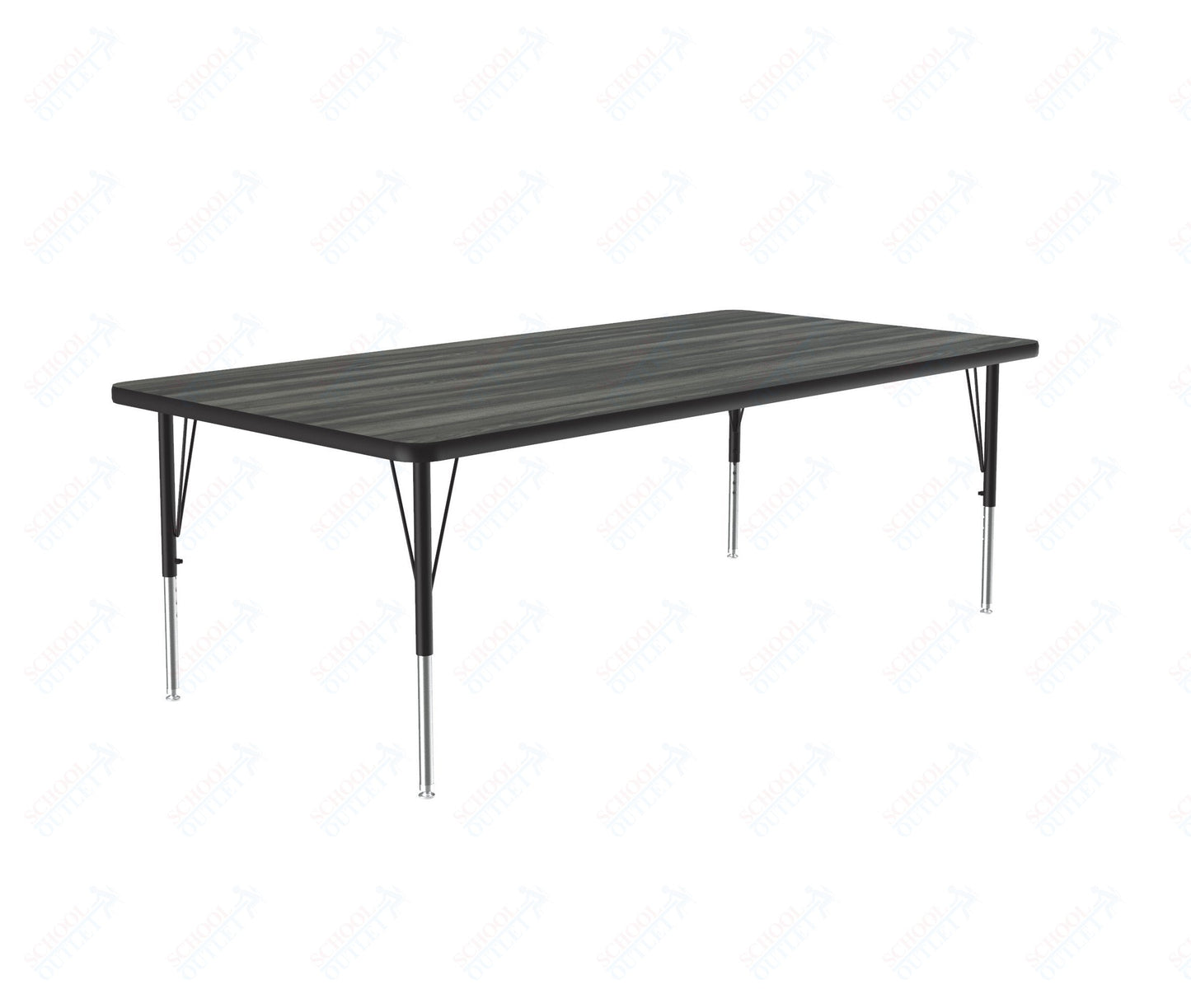 Correll Rectangular Deluxe High-Pressure Top Activity Tables 36"W x 60"L x 19-29"H Adjustable Height (COR-A3660-REC-XX)