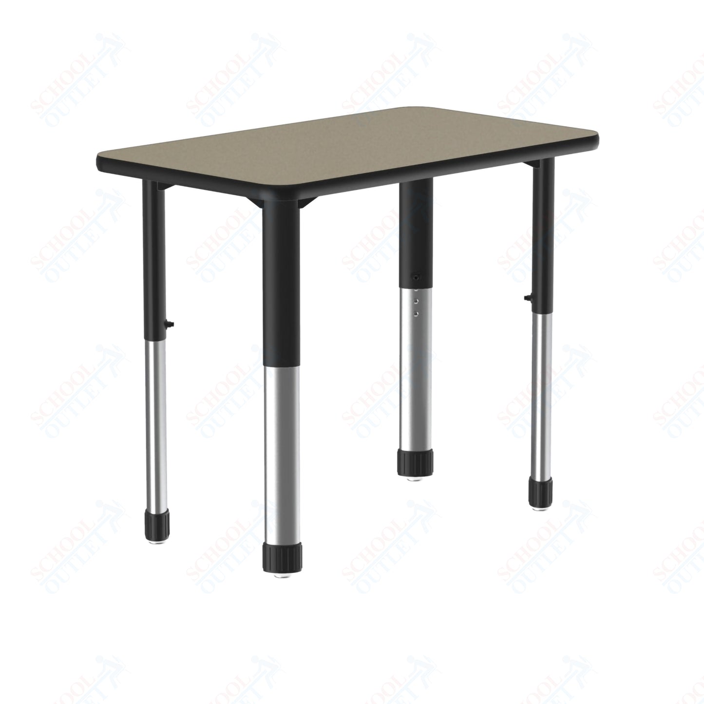 Correll Rectangular Deluxe High Pressure Collaborative Desk 27"W x 20"L x 25 - 35"H Adjustable Height (COR-AD2027-REC-XX)