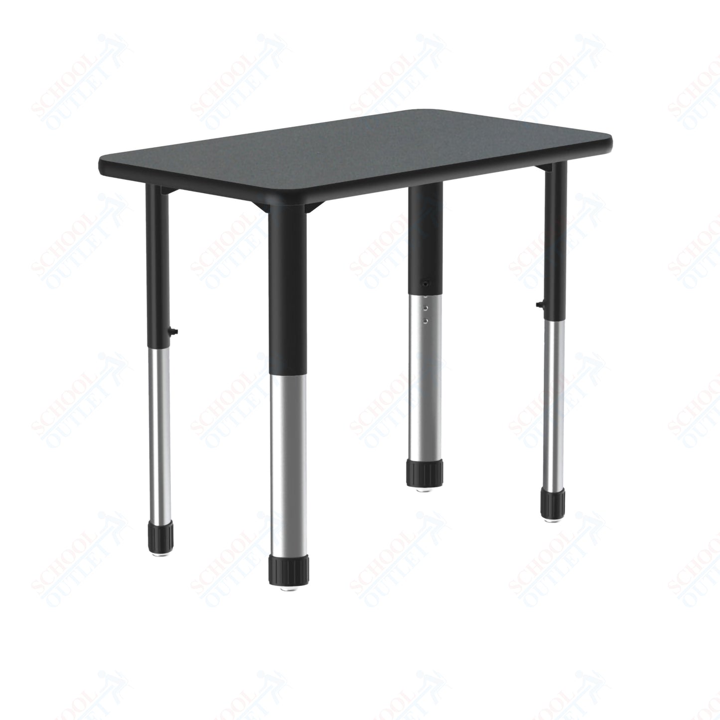 Correll Rectangular Deluxe High Pressure Collaborative Desk 27"W x 20"L x 25 - 35"H Adjustable Height (COR-AD2027-REC-XX)