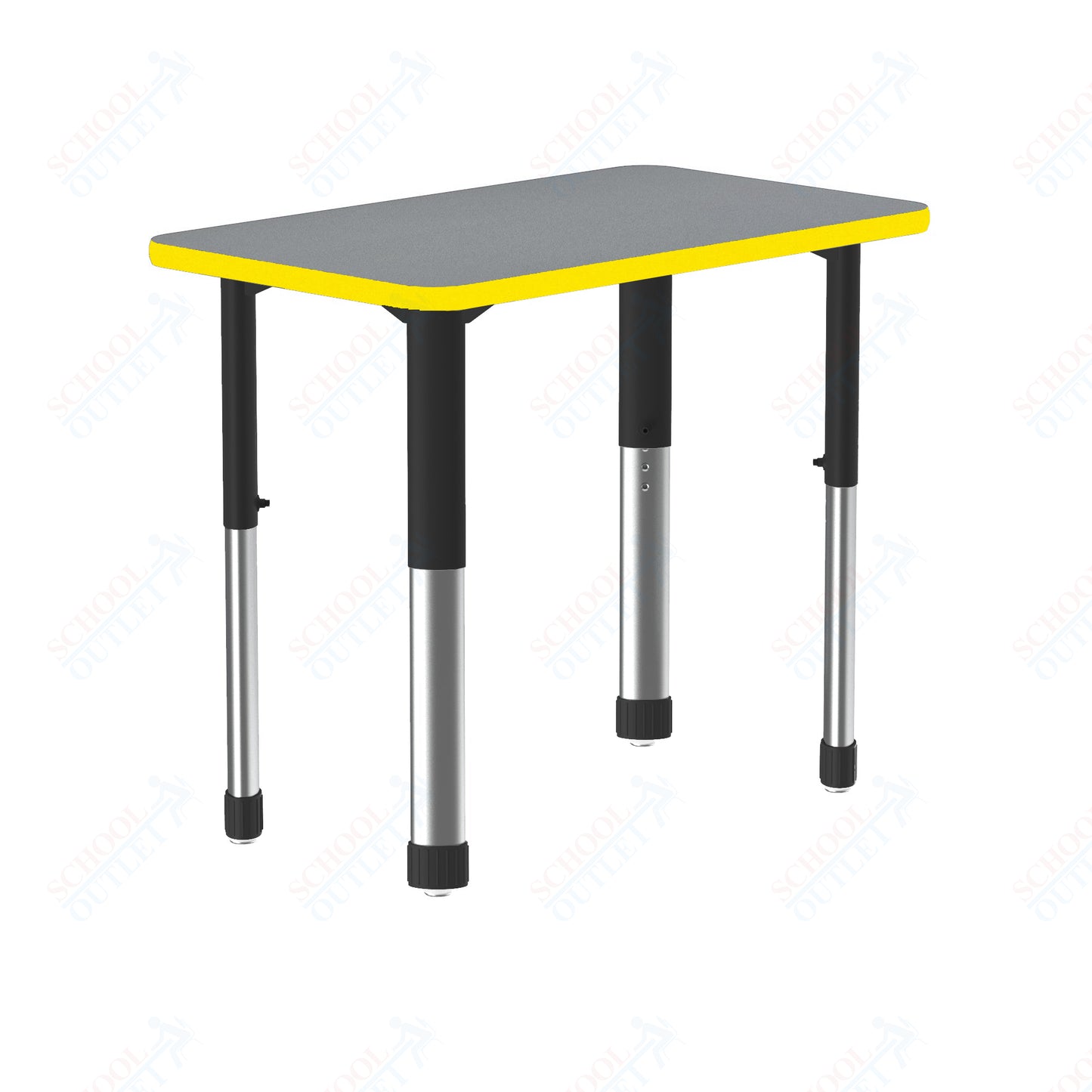 Correll Rectangular Commercial Laminate Top Collaborative Desk 27"W x 20"L x 25 - 35"H Adjustable Height (COR-AD2027TF-REC-XX)