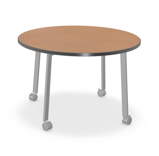 Mooreco Akt Table – 48" Round, Laminate Top, Fixed Height Available in 29"H, 36"H, or 42"H