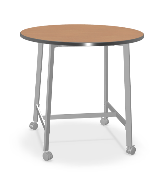 Mooreco Akt Table – 48" Round, Laminate Top, Fixed Height Available in 29"H, 36"H, or 42"H