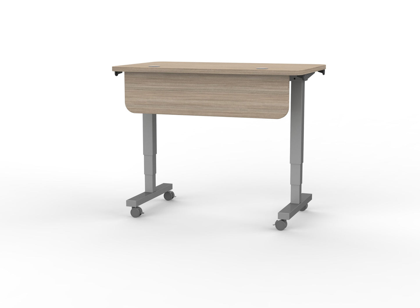 Marco Cue Height-Adjustable Teacher Desk with Mobile Podium - Pneumatic Sit-Stand Workstation 48"W x 30"D x 28"-42"H (MAR-371713-M)