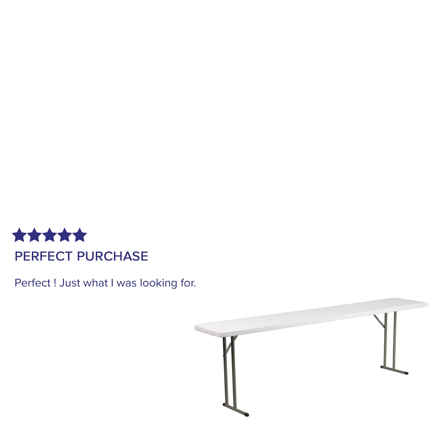 Elon 8-Foot Rectangular Plastic Folding Training Table - Granite White by Flash Furniture