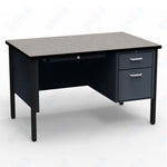 Virco 643 Single Pedestal Teacher Desk - 640 Series with a 30