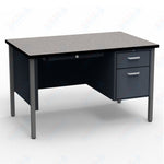 Virco 643 Single Pedestal Teacher Desk - 640 Series with a 30