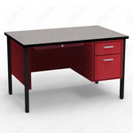 Virco 643 Single Pedestal Teacher Desk - 640 Series with a 30