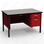 Virco 643 Single Pedestal Teacher Desk - 640 Series with a 30