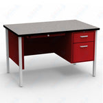 Virco 643 Single Pedestal Teacher Desk - 640 Series with a 30