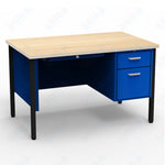 Virco 643 Single Pedestal Teacher Desk - 640 Series with a 30