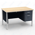Virco 643 Single Pedestal Teacher Desk - 640 Series with a 30