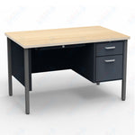 Virco 643 Single Pedestal Teacher Desk - 640 Series with a 30