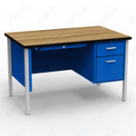 Virco 643 Single Pedestal Teacher Desk - 640 Series with a 30