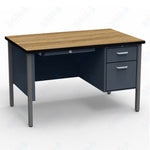 Virco 643 Single Pedestal Teacher Desk - 640 Series with a 30
