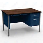 Virco 643 Single Pedestal Teacher Desk - 640 Series with a 30