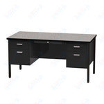 Virco 646 Double Pedestal Teacher Desk - 640 Series with a 30
