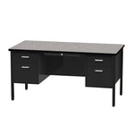 Virco 646 Double Pedestal Teacher Desk - 640 Series with a 30