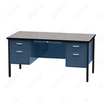 Virco 646 Double Pedestal Teacher Desk - 640 Series with a 30