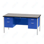 Virco 646 Double Pedestal Teacher Desk - 640 Series with a 30
