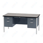 Virco 646 Double Pedestal Teacher Desk - 640 Series with a 30