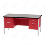 Virco 646 Double Pedestal Teacher Desk - 640 Series with a 30
