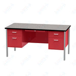 Virco 646 Double Pedestal Teacher Desk - 640 Series with a 30