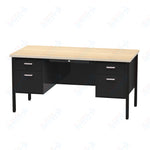 Virco 646 Double Pedestal Teacher Desk - 640 Series with a 30