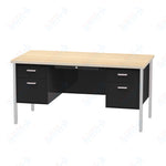 Virco 646 Double Pedestal Teacher Desk - 640 Series with a 30