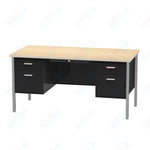 Virco 646 Double Pedestal Teacher Desk - 640 Series with a 30