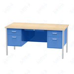 Virco 646 Double Pedestal Teacher Desk - 640 Series with a 30