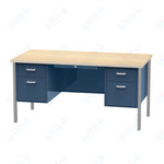 Virco 646 Double Pedestal Teacher Desk - 640 Series with a 30