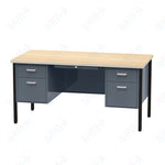 Virco 646 Double Pedestal Teacher Desk - 640 Series with a 30