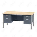 Virco 646 Double Pedestal Teacher Desk - 640 Series with a 30