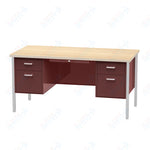 Virco 646 Double Pedestal Teacher Desk - 640 Series with a 30