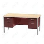 Virco 646 Double Pedestal Teacher Desk - 640 Series with a 30