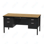 Virco 646 Double Pedestal Teacher Desk - 640 Series with a 30