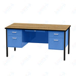 Virco 646 Double Pedestal Teacher Desk - 640 Series with a 30
