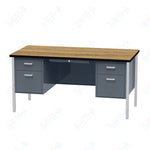 Virco 646 Double Pedestal Teacher Desk - 640 Series with a 30