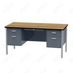 Virco 646 Double Pedestal Teacher Desk - 640 Series with a 30