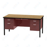 Virco 646 Double Pedestal Teacher Desk - 640 Series with a 30