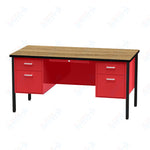 Virco 646 Double Pedestal Teacher Desk - 640 Series with a 30