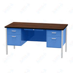 Virco 646 Double Pedestal Teacher Desk - 640 Series with a 30