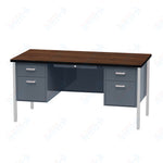 Virco 646 Double Pedestal Teacher Desk - 640 Series with a 30