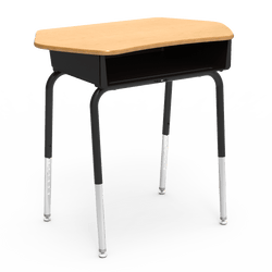 Virco 785CT - Student Desk with Collaborative Laminate Top 33"W x 20"D, Plastic Book Box and Adjustable Height Legs for Schools and Classrooms